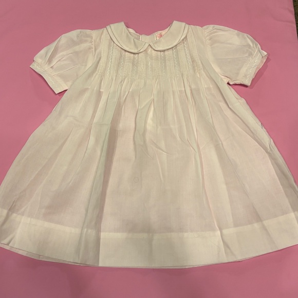 Petit Ami Pink Smocked Dress With Bloomers & Short Sleeves Size 3M - Picture 3 of 7